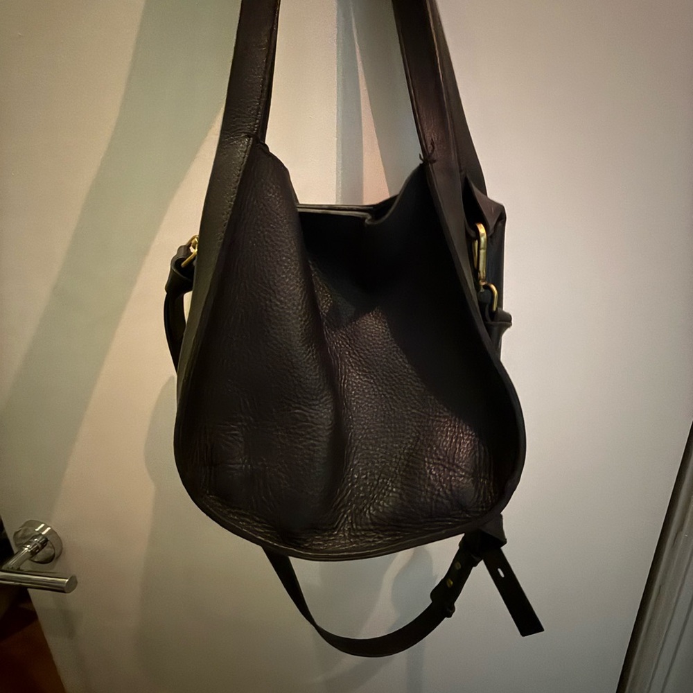 Black Leather Shoulder Bag